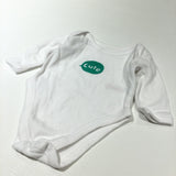 'Cute' White Long Sleeve Bodysuit - Boys/Girls Newborn