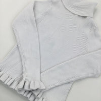 White Ribbed Roll Neck Jumper - Girls 9 Years