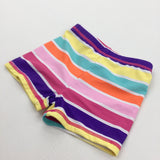 Colourful Striped Polyester Shorts - Girls 12-18 Months