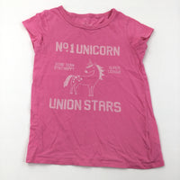 Unicorn Pink T-Shirt - Girls 9 Years