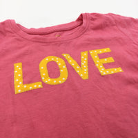'Love' Pink T-Shirt - Girls 12-18 Months