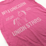 Unicorn Pink T-Shirt - Girls 9 Years