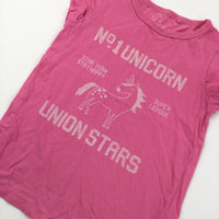 Unicorn Pink T-Shirt - Girls 9 Years