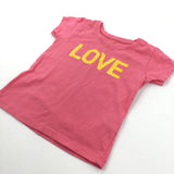 'Love' Pink T-Shirt - Girls 12-18 Months