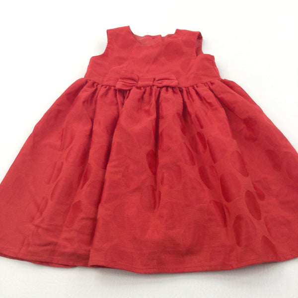 Spotty Red Party Dress - Girls 9-12 Months