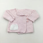 Pink & White Knitted Cardigan - Girls 18-24 Months