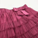 Mauve Polyester Net Ra-Ra Skirt - Girls 12-18 Months