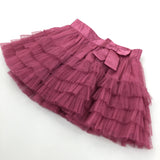 Mauve Polyester Net Ra-Ra Skirt - Girls 12-18 Months