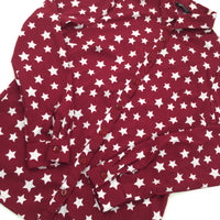 Stars Burgundy Long Sleeve Shirt - Girls 9 Years