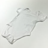 White Short Sleeve Bodysuit - Girls/Boys 0-3m