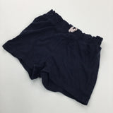 Dark Navy Lightweight Jersey Shorts - Girls 12-18 Months