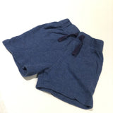 Slate Blue Lightweight Jersey Shorts - Boys 0-3 Months