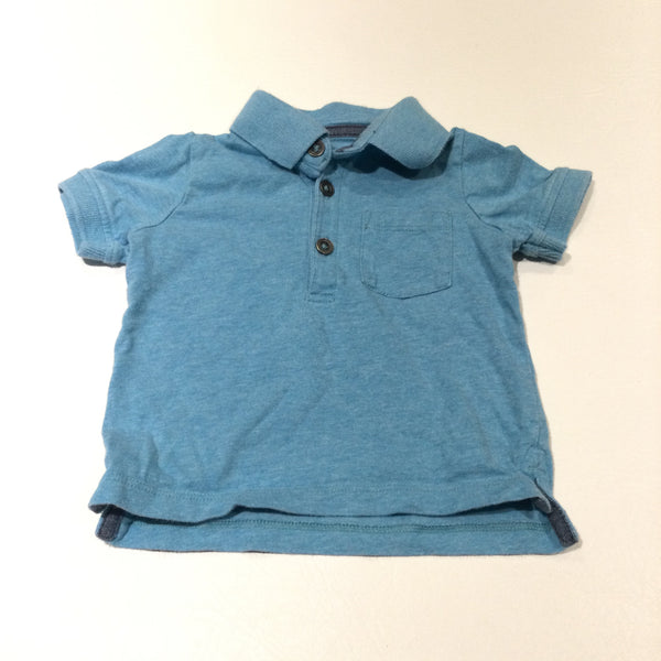 Blue Jersey Polo Shirt - Boys 0-3 Months