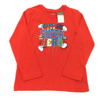 **NEW** 'Trust Me…' Red Long Sleeve Top - Boys 5-6 Years