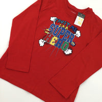 **NEW** 'Trust Me…' Red Long Sleeve Top - Boys 5-6 Years