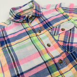 Colourful Checked Short Sleeve Shirt - Boys 3-4 Years