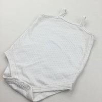 Pink & White Spotty Sleeveless Bodysuit - Girls 18-24 Months