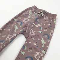 Dinosaurs Taupe & Green Tracksuit Bottoms - Boys 2-3 Years