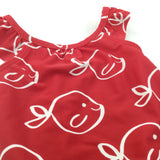 Fish Red & White Swimming Costume - Girls 12-18 Months