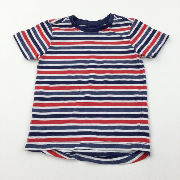 Red, Navy & White Striped T-Shirt - Boys 2-3 Years