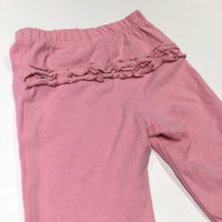 Pink Leggings with Frilly Bottom - Girls 0-3 Months
