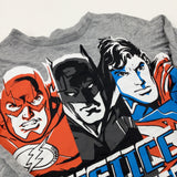 'Justice League' Super Heroes Grey Long Sleeve Top - Boys 5-6 Years