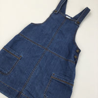 Blue Denim Pinafore Dress - Girls 10-11 Years