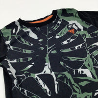 Camouflage Green & Black T-Shirt - Boys 5-6 Years