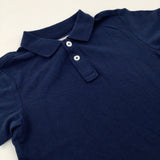 Navy Cotton Polo Shirt - Boys 5-6 Years