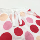 Colourful Spots Red, Pink & Cream Jersey Skirt - Girls 2-3 Years