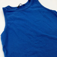 Blue Cotton Vest Top - Boys 5-6 Years