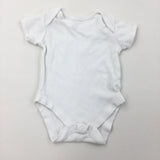 White Short Sleeve Bodysuit - Boys/Girls 0-3 Months