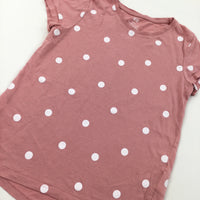 Spotty Pink & White T-Shirt - Girls 6-8 Years