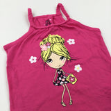 **NEW** Girl & Bucket Hot Pink Vest Top - Girls 18-24 Months