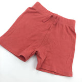 Coral Pink Lightweight Jersey Shorts - Girls 6-9 Months