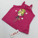 **NEW** Girl & Bucket Hot Pink Vest Top - Girls 18-24 Months