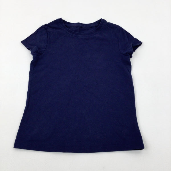 Navy Cotton T-Shirt - Boys 6-7 Years