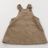 Brown Corduroy Dungaree Dress - Girls 18-24 Months