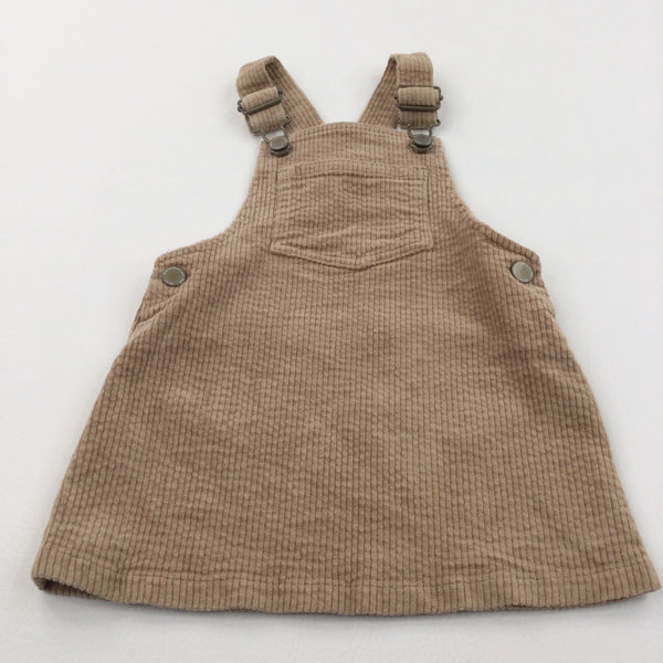 Brown Corduroy Dungaree Dress - Girls 18-24 Months