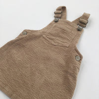 Brown Corduroy Dungaree Dress - Girls 18-24 Months