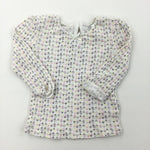 Triangles Pink, Yellow & Grey Long Sleeve Top - Girls 0-3 Months