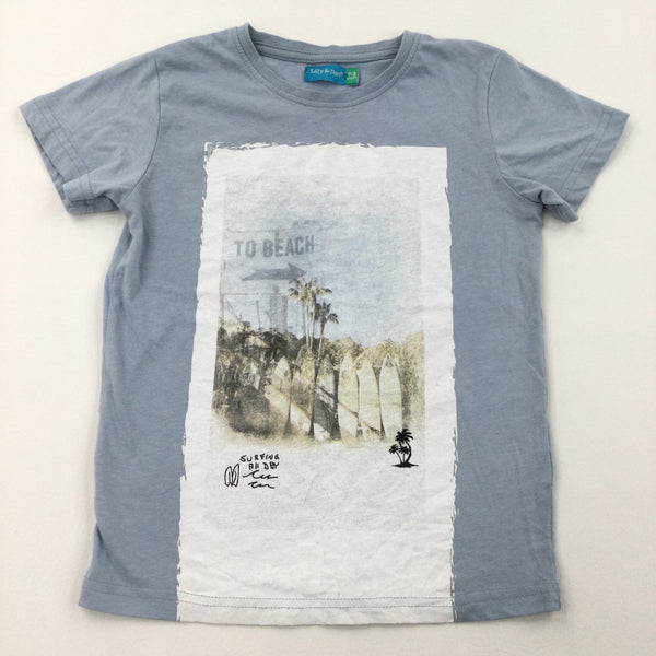 Surfboards Blue T-Shirt - Boys 7-8 Years
