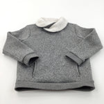 Grey Fleece Lined Jumper with Cowl Neck - Boys 6-7 Years