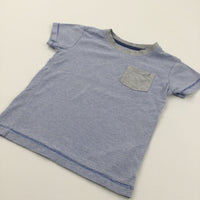 Blue & Grey Striped T-Shirt - Boys 2-3 Years