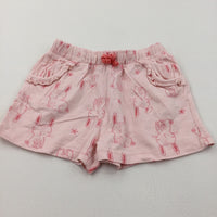 Rabbits Pink Lightweight Jersey Shorts - Girls 3-4 Years