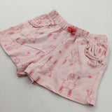 Rabbits Pink Lightweight Jersey Shorts - Girls 3-4 Years