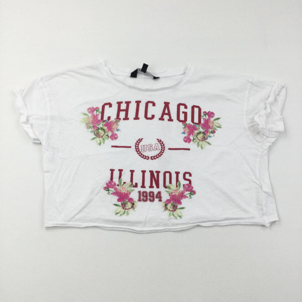 'Chicago Illinois' White T-Shirt - Girls 12-13 Years