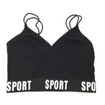 'Sport' Black Cropped Top - Girls 12-13 Years