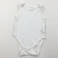 White Sleeveless Bodysuit - Boys/Girls 3-6 Months
