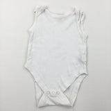 White Sleeveless Bodysuit - Boys/Girls 3-6 Months